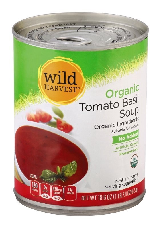 slide 1 of 1, Wild Harvest Organic Tomato Basil Soup, 18.6 oz