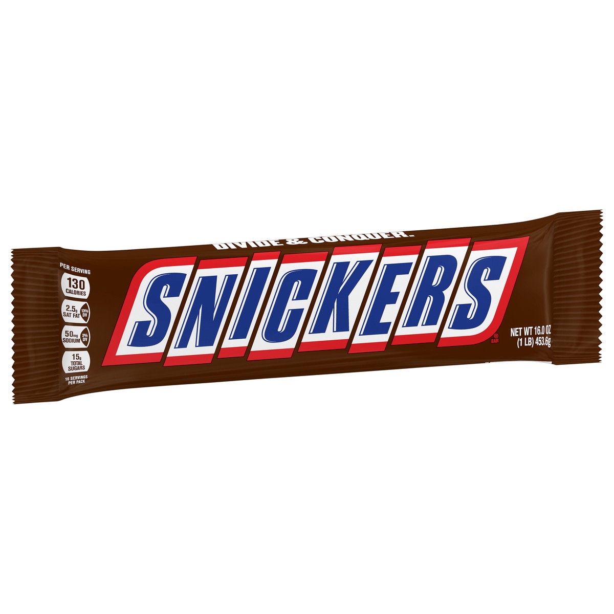 slide 2 of 7, Snickers Christmas Chocolate Candy Bar, Slice n' Share, Giant Size, 16 oz Bar, 16 oz