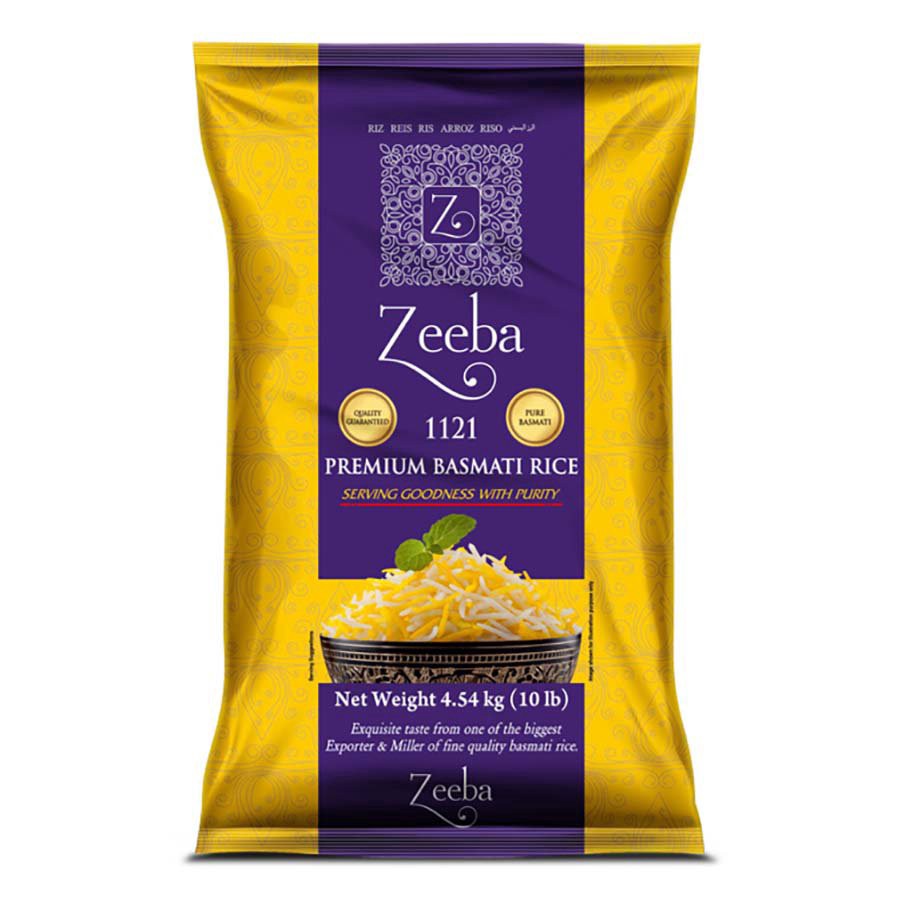 slide 1 of 1, Zeeba Premium Basmati Rice, 10 lb