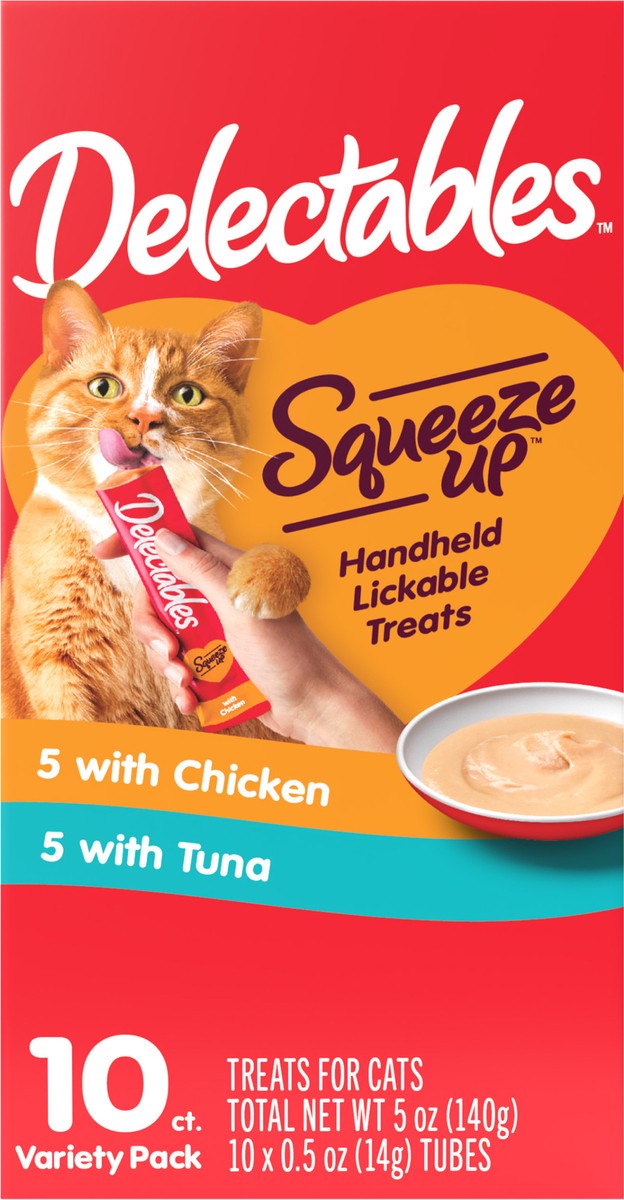 slide 2 of 3, Delectables Hartz Delectables Squeeze Ups Lickable Cat Treats, 10ct, 10 ct