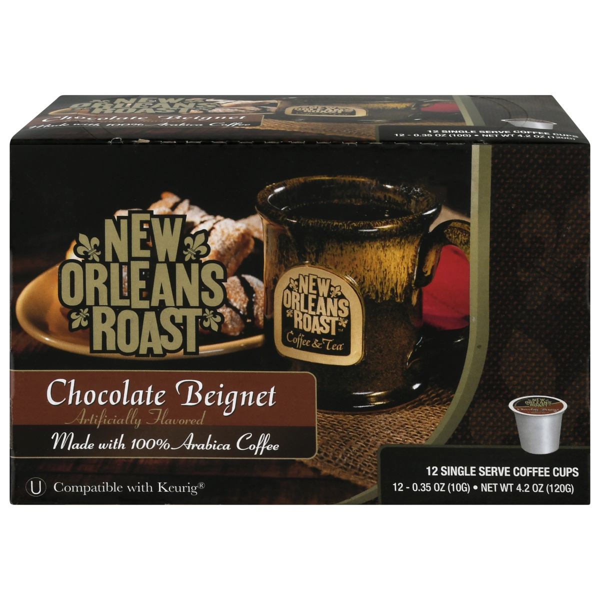 slide 1 of 1, New Orleans Roast Chocolate Beignet Single Serving - 12 ct, 12 ct