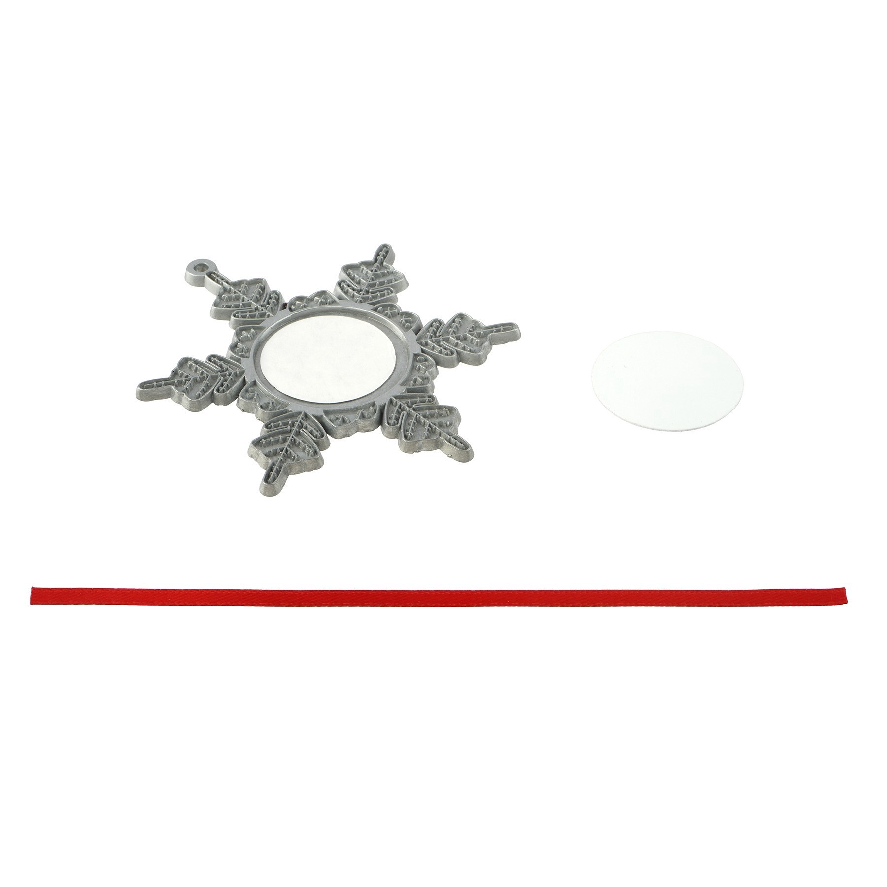 slide 2 of 2, 3" Metal Snowflake Sublimation Ornaments, 2ct. By Make Market, 2 ct