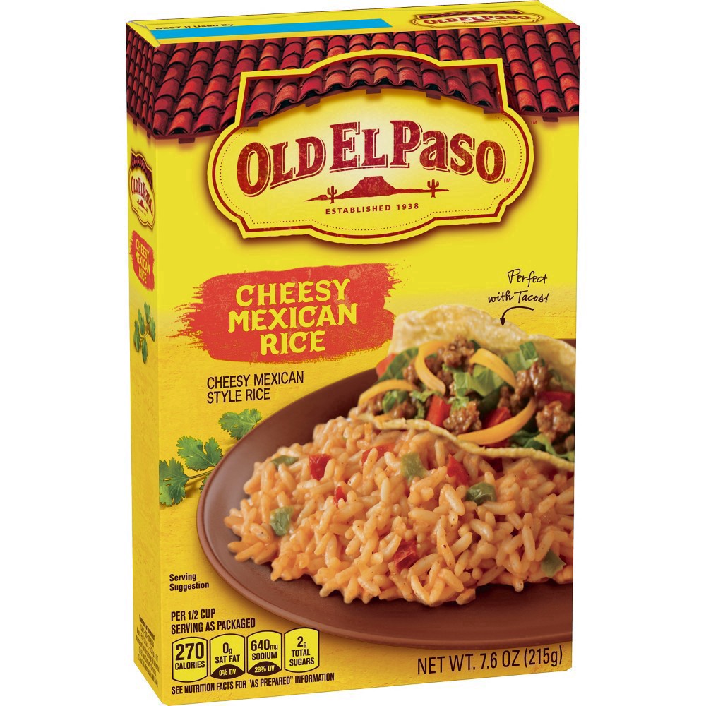 slide 7 of 118, Old El Paso Cheesy Mexican Rice, 7.6 oz., 7.60 oz