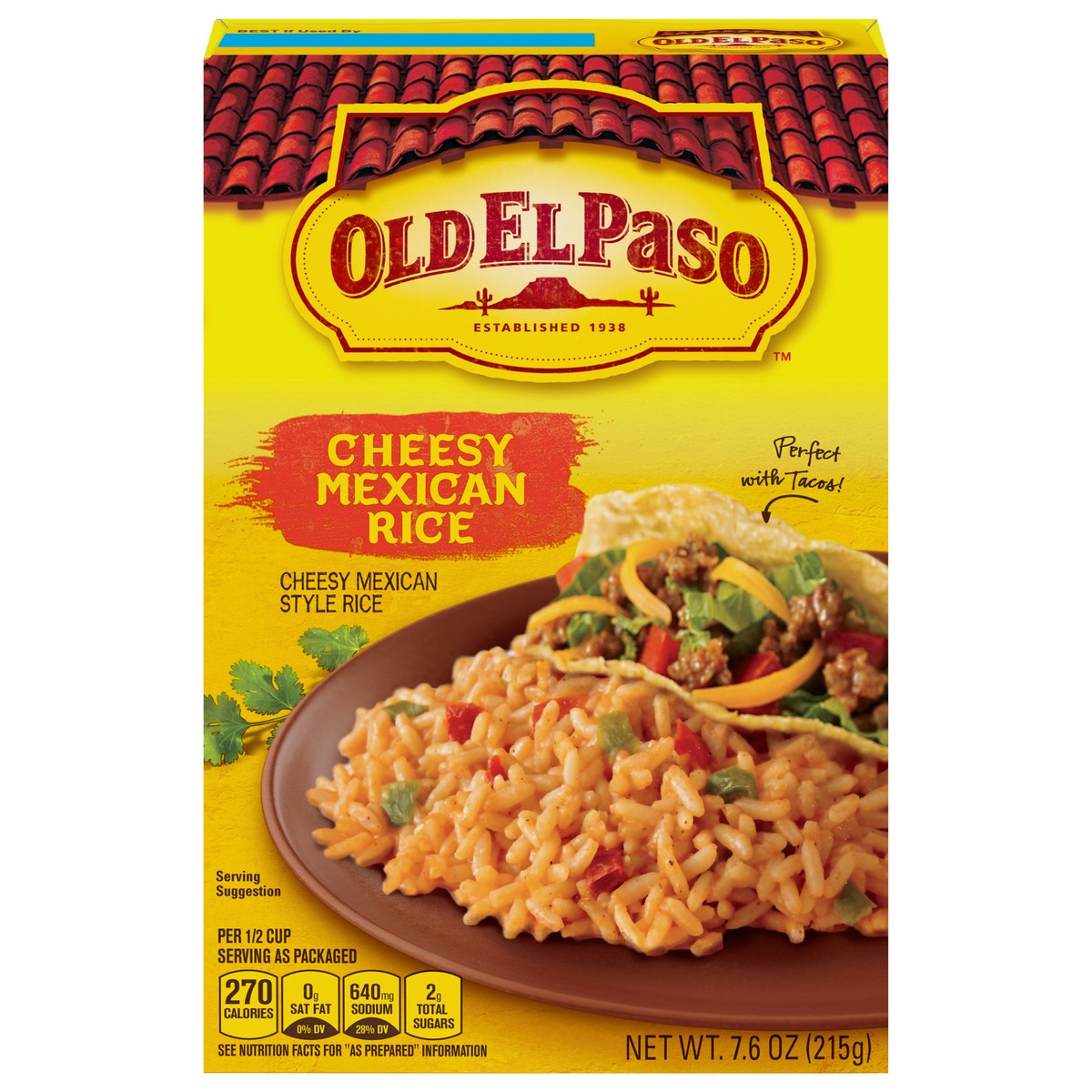 slide 1 of 1, Old El Paso Cheesy Mexican Rice,box, 7.6 oz