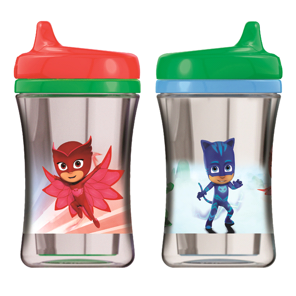 slide 1 of 2, NUK PJ Masks Insulated Hard Spout Cups, 2 ct