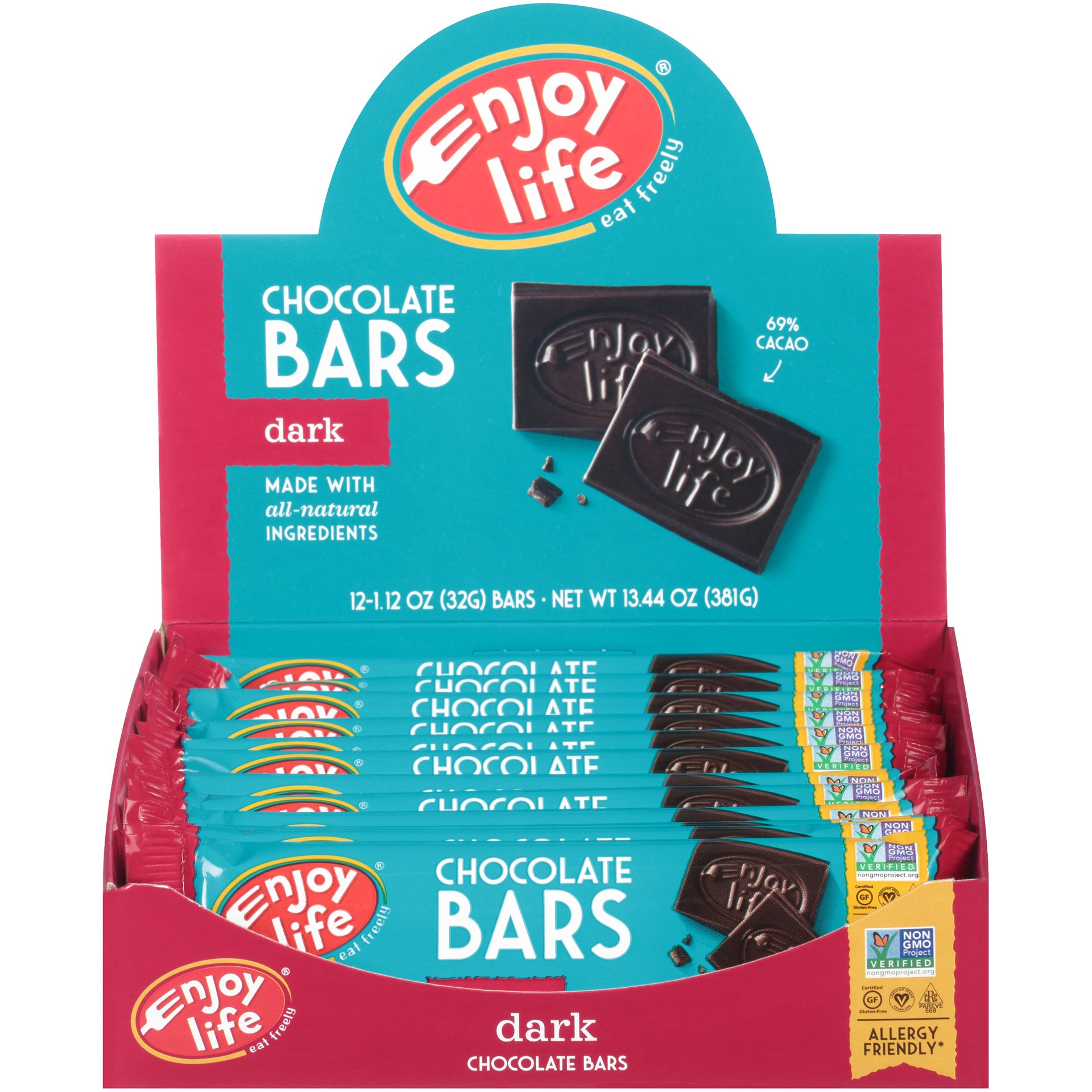 slide 1 of 3, Enjoy Life Dark Chocolate Bar, 1.12 oz, 1.12 oz