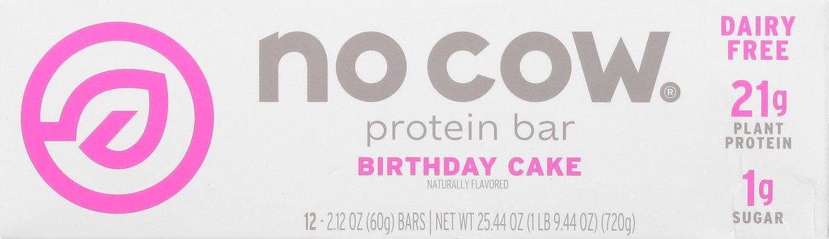 slide 6 of 9, No Cow Birthday Cake Protein Bar 12 ea, 12 ct