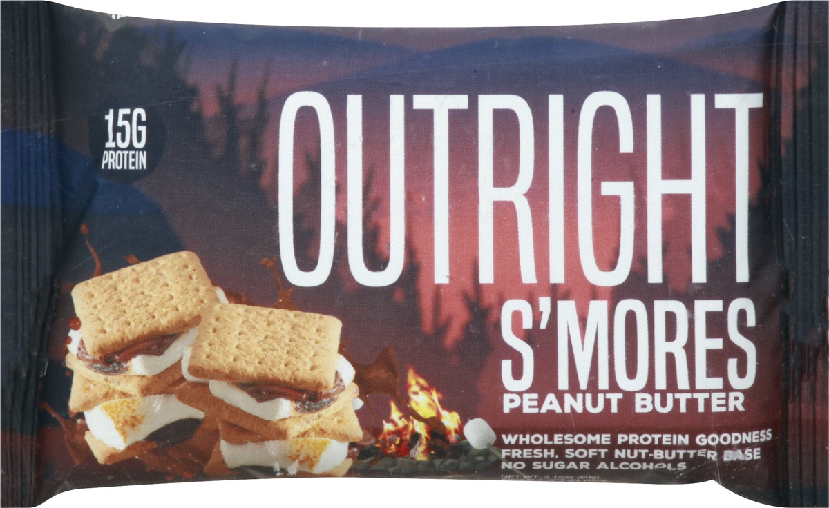 slide 9 of 10, Outright Protein Bar S'mores Peanut Butter, 2.12 oz