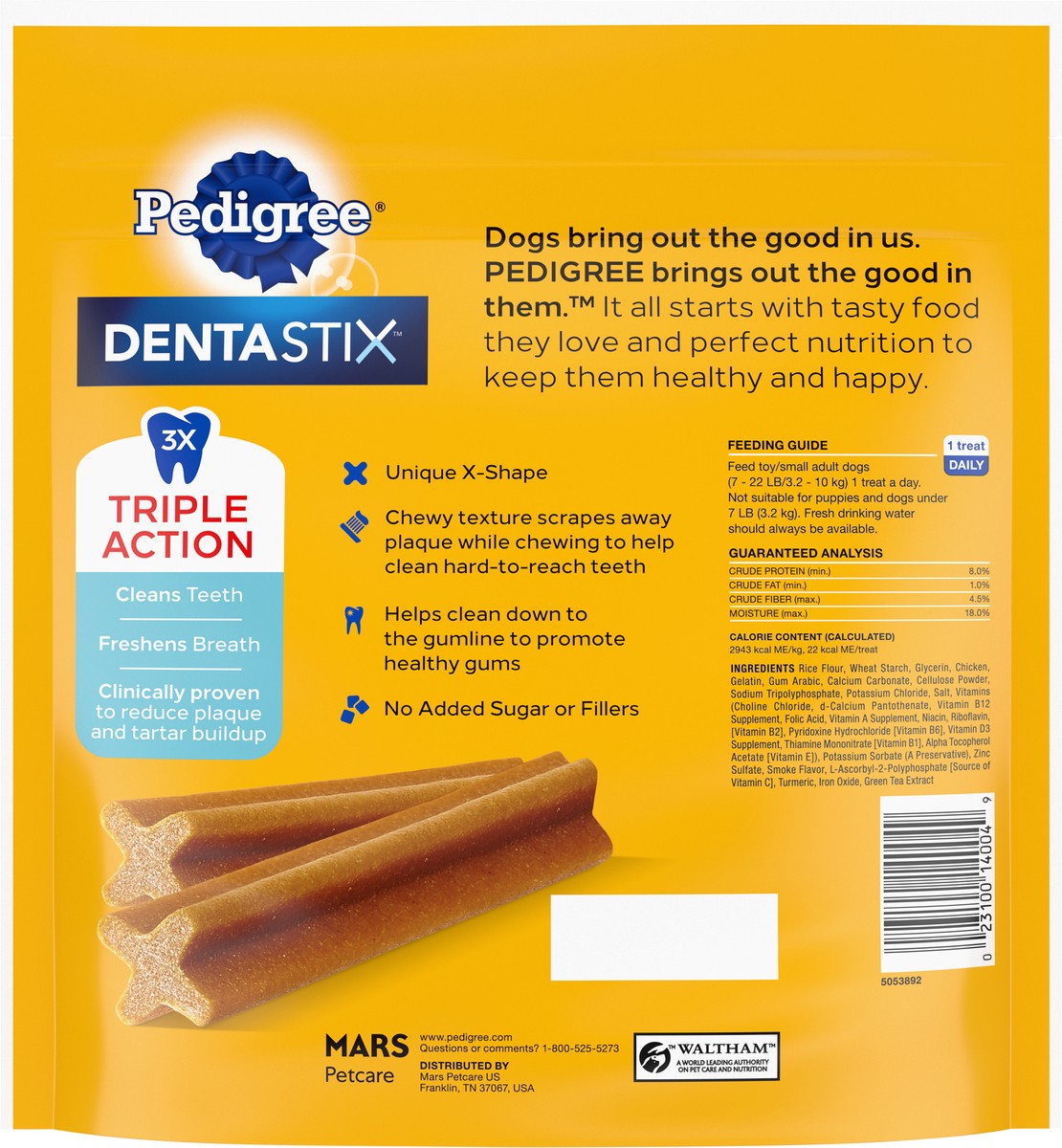 slide 3 of 6, Dentastix Toy/Small 7-22 lb (3.2 - 10 kg) Original with Real Chicken Dog Treats 84 ea, 84 ct