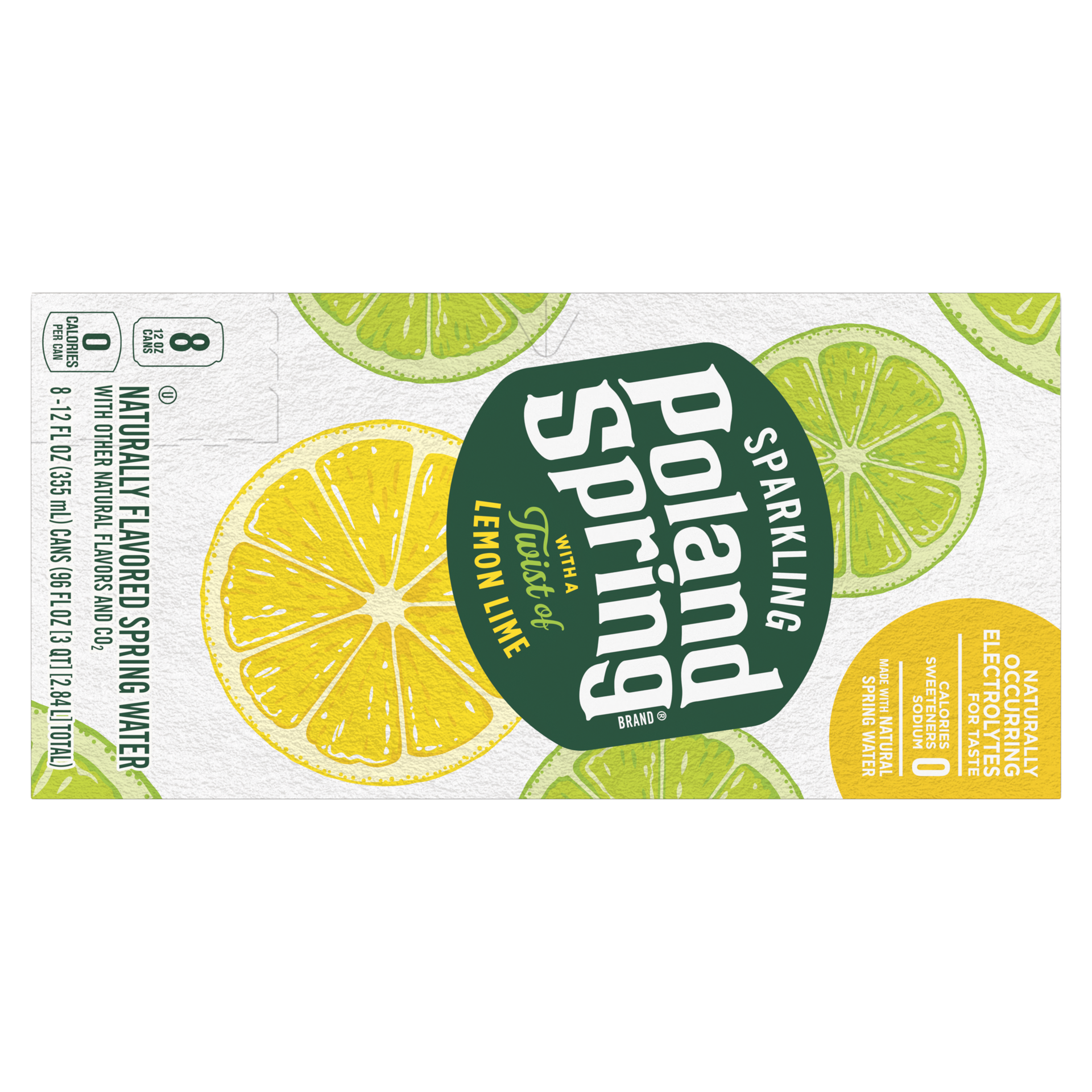 slide 5 of 5, Poland Spring Sparkling Water, Lemon Lime- 12 oz, 768 fl oz