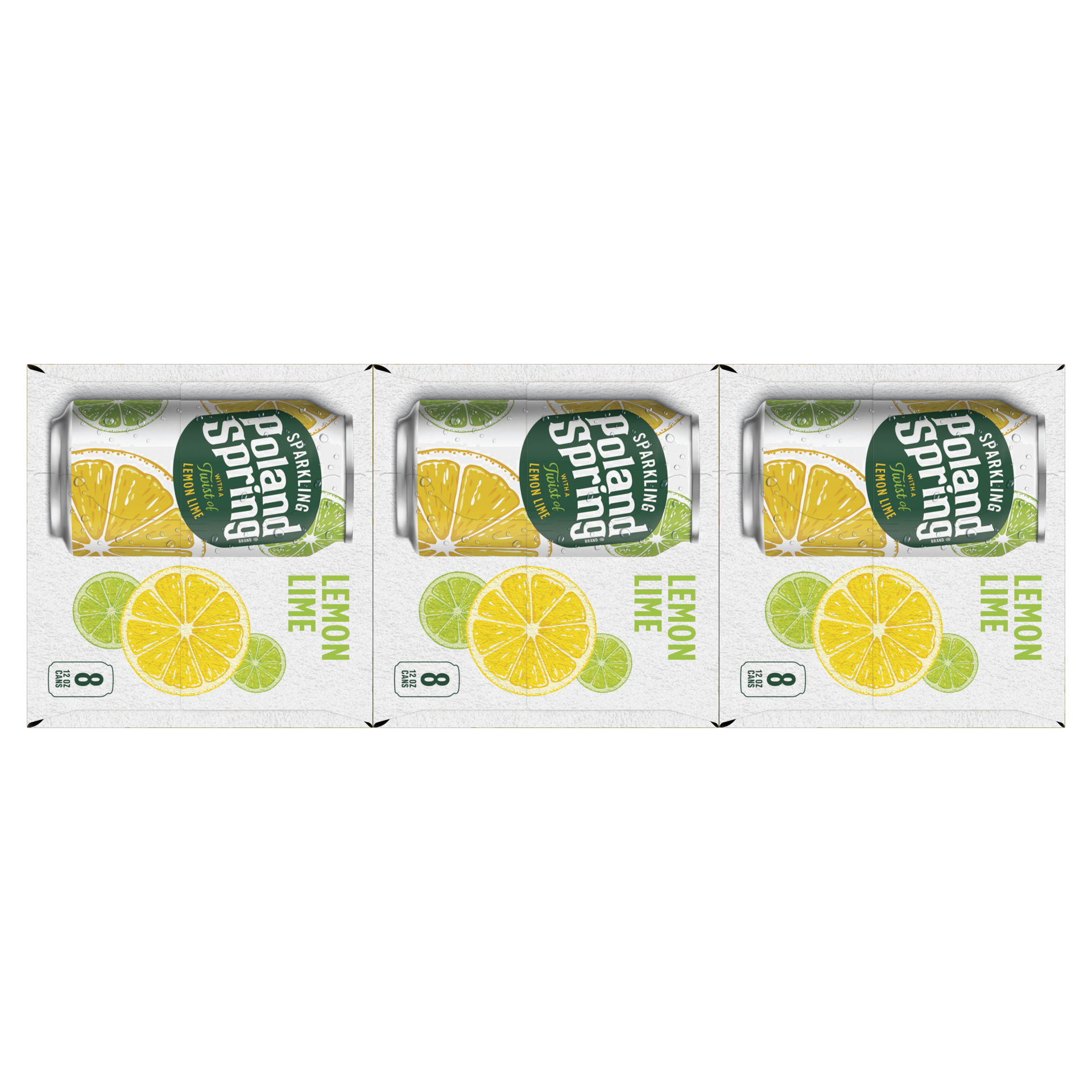 slide 4 of 5, Poland Spring Sparkling Water, Lemon Lime- 12 oz, 768 fl oz