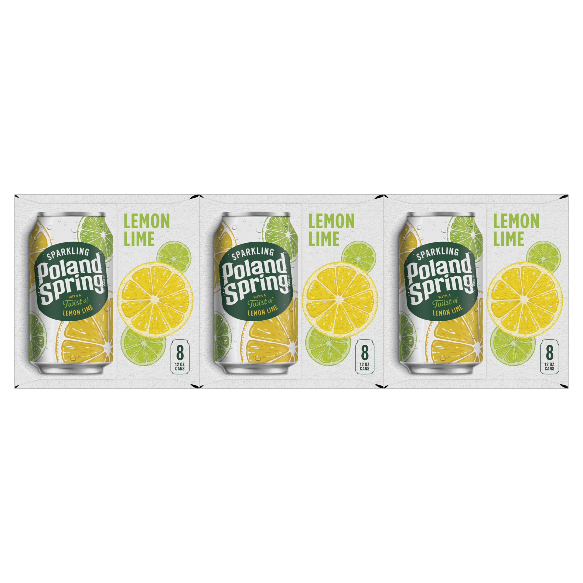 slide 1 of 5, Poland Spring Sparkling Water, Lemon Lime- 12 oz, 768 fl oz