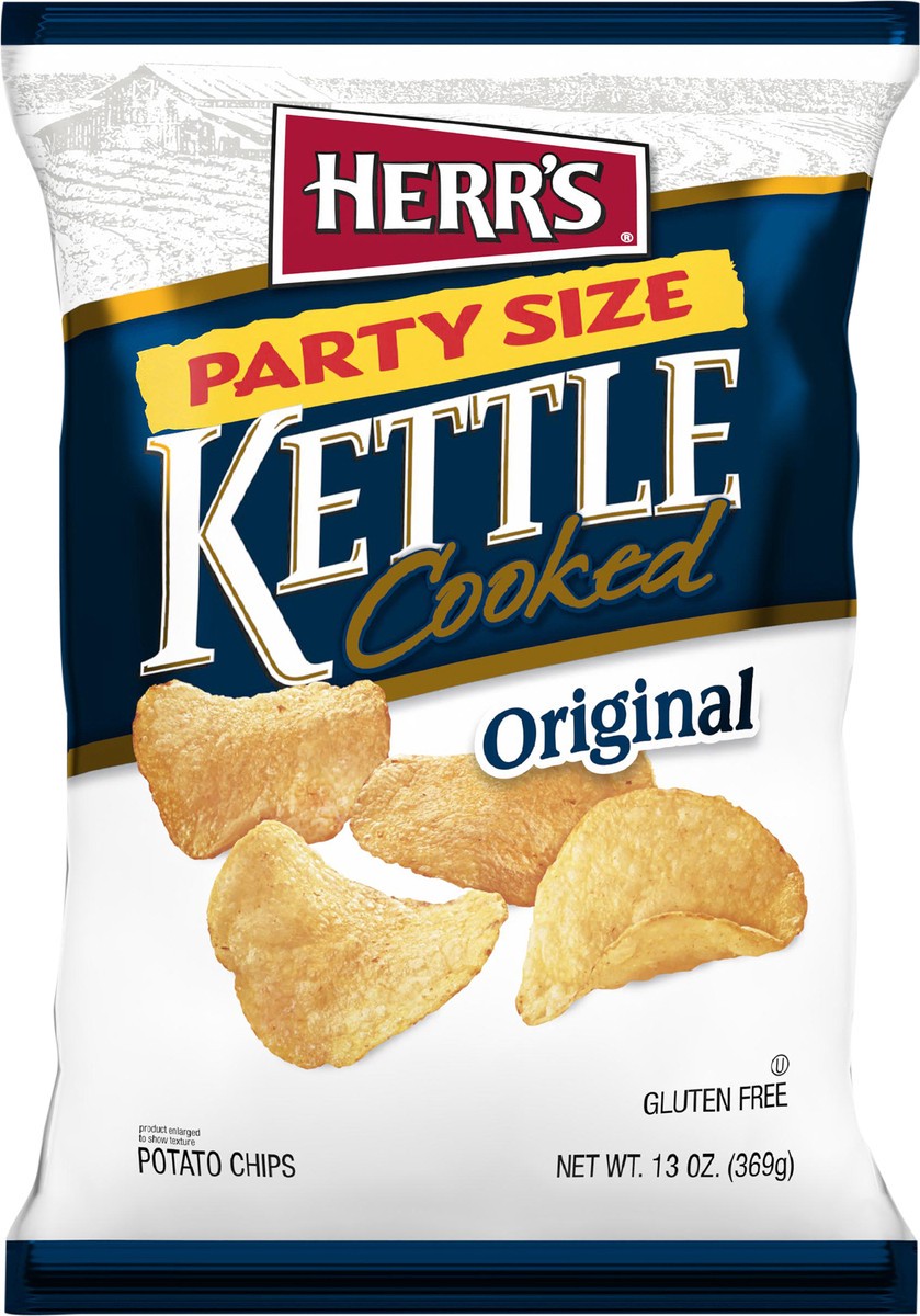slide 7 of 7, Herr's Kettle Regular Chips, 13 oz