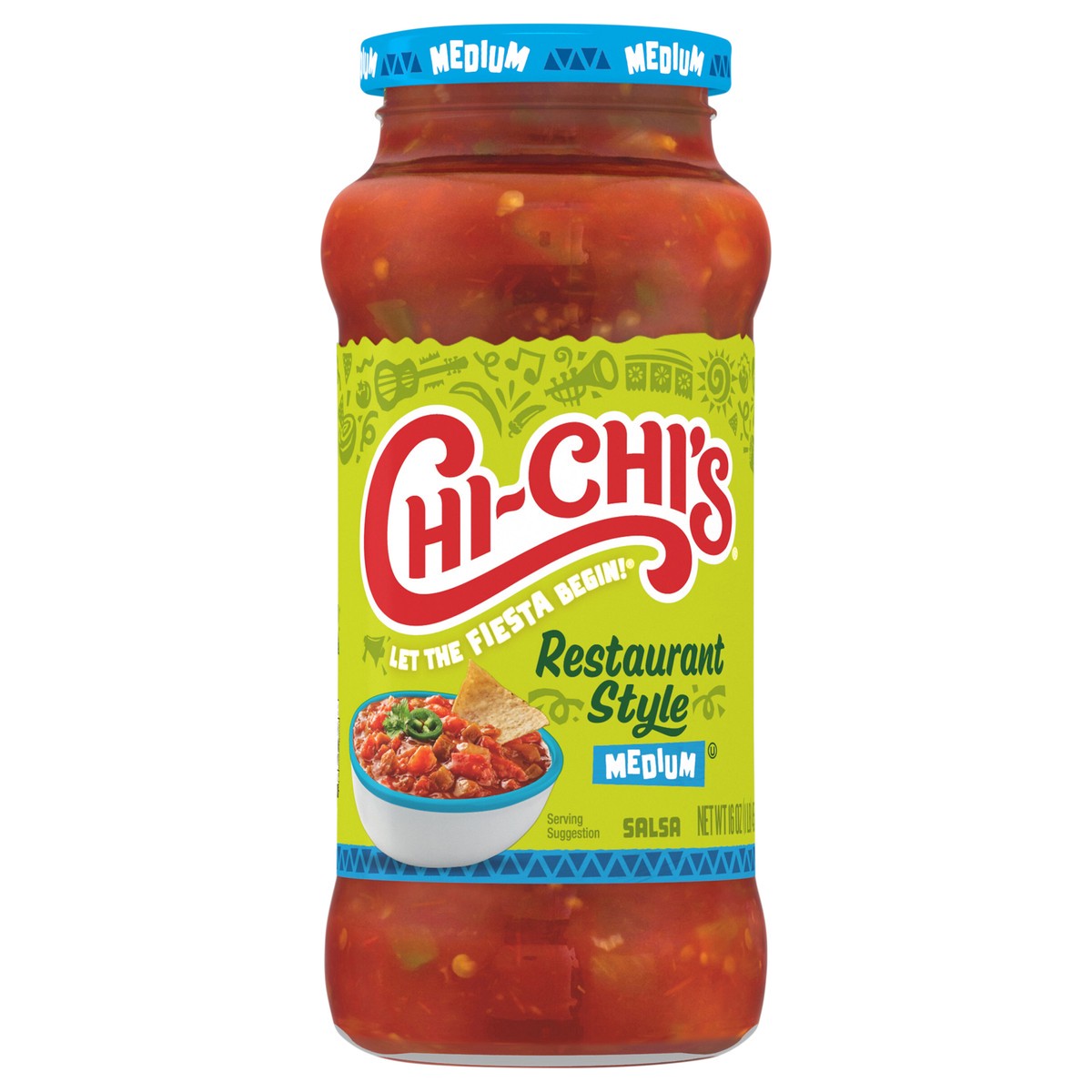 slide 1 of 9, CHI-CHI'S Restaurant Style Salsa Medium, 16 oz