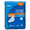 slide 15 of 21, Meijer Maxi with Flexi-Wings, Overnight Absorbency, Size 4, 36 ct