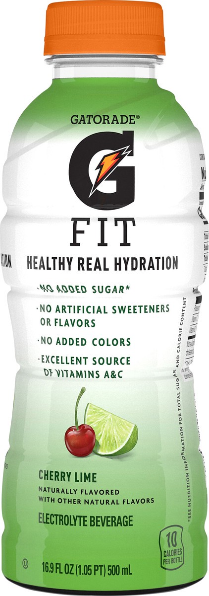 slide 3 of 3, Gatorade Fit Healthy Real Hydration Electrolyte Beverage Cherry Lime 16.9 Fl Oz, 16.9 fl oz