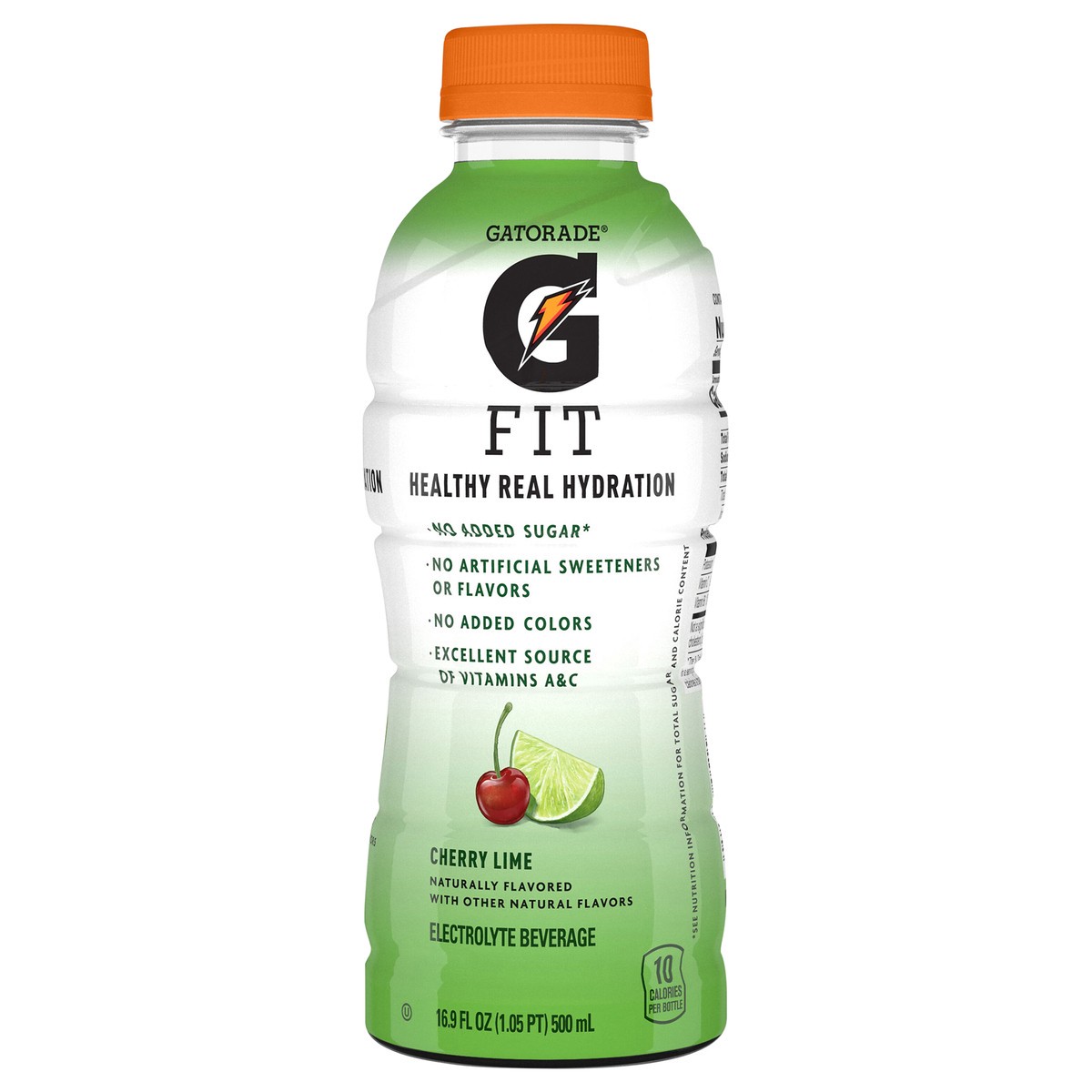 slide 1 of 3, Gatorade Fit Healthy Real Hydration Electrolyte Beverage Cherry Lime 16.9 Fl Oz, 16.9 fl oz