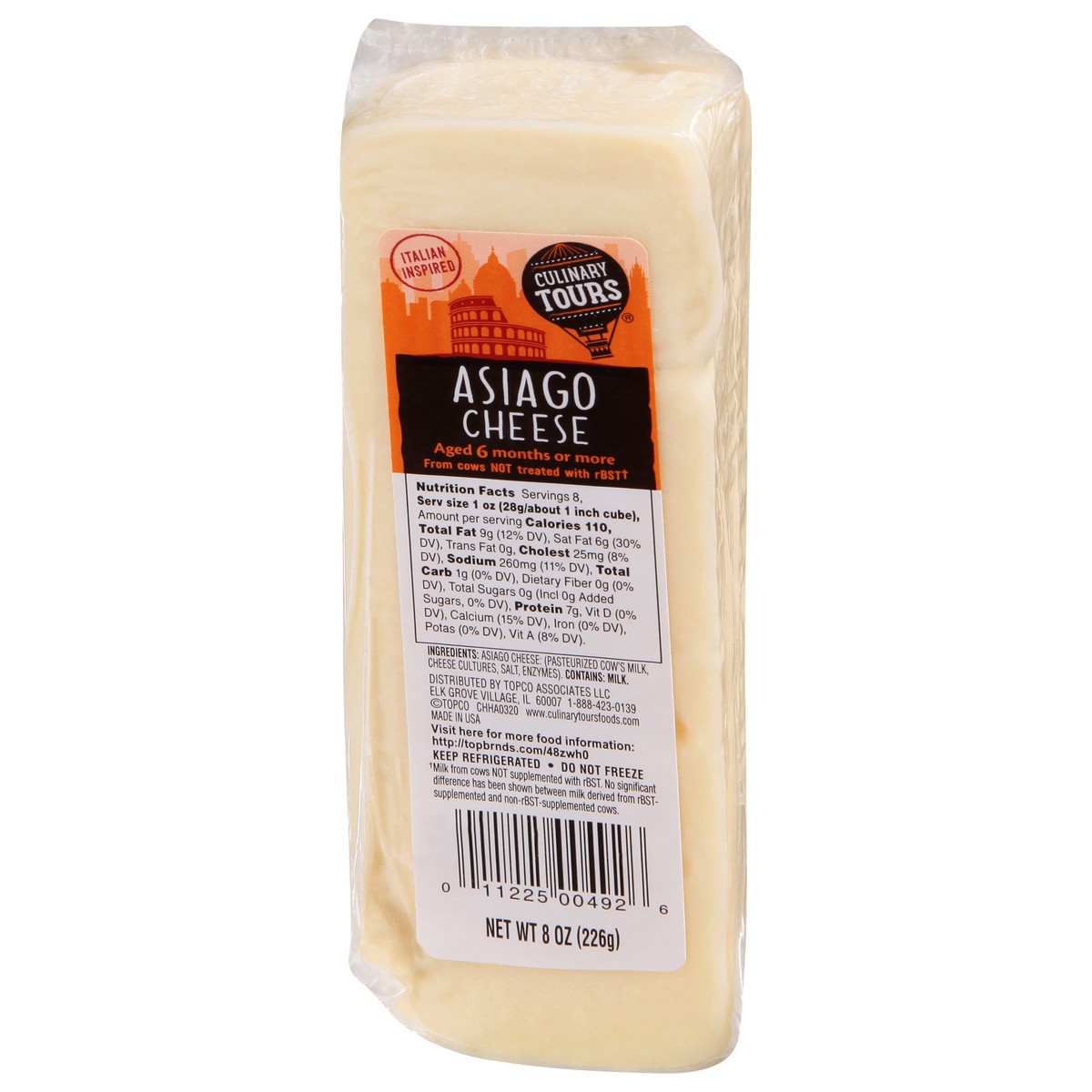 slide 3 of 9, Culinary Tours Cheese, Asiago, 8 oz