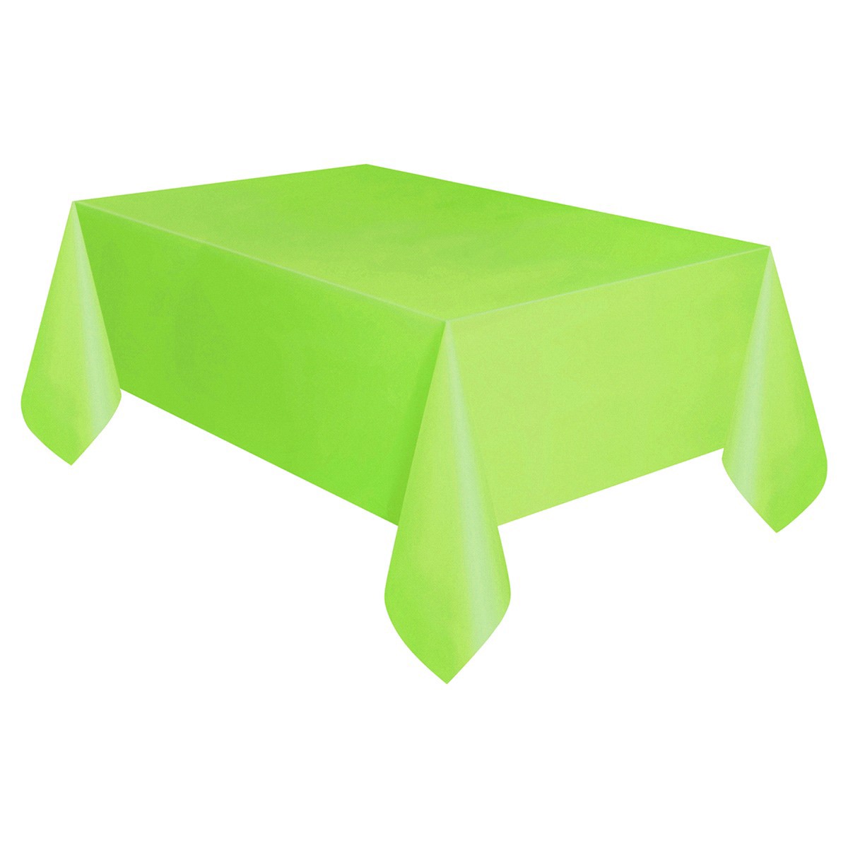 slide 1 of 5, Unique Lime Green Plastic Table Cover, 108 in x 54 in