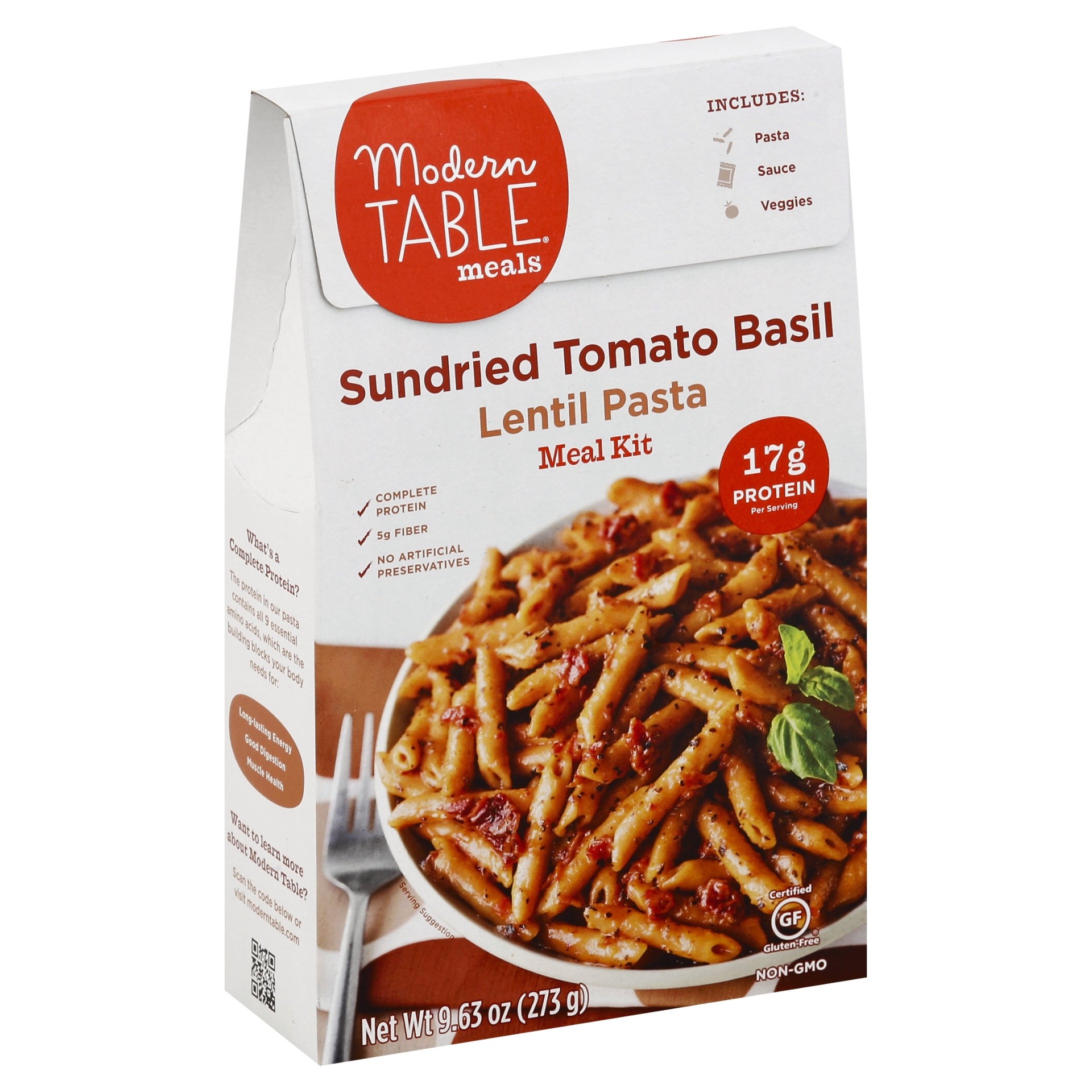 slide 1 of 2, Modern Table Complete Protein Pasta Sundried Tomato Basil Penne, 9.63 oz