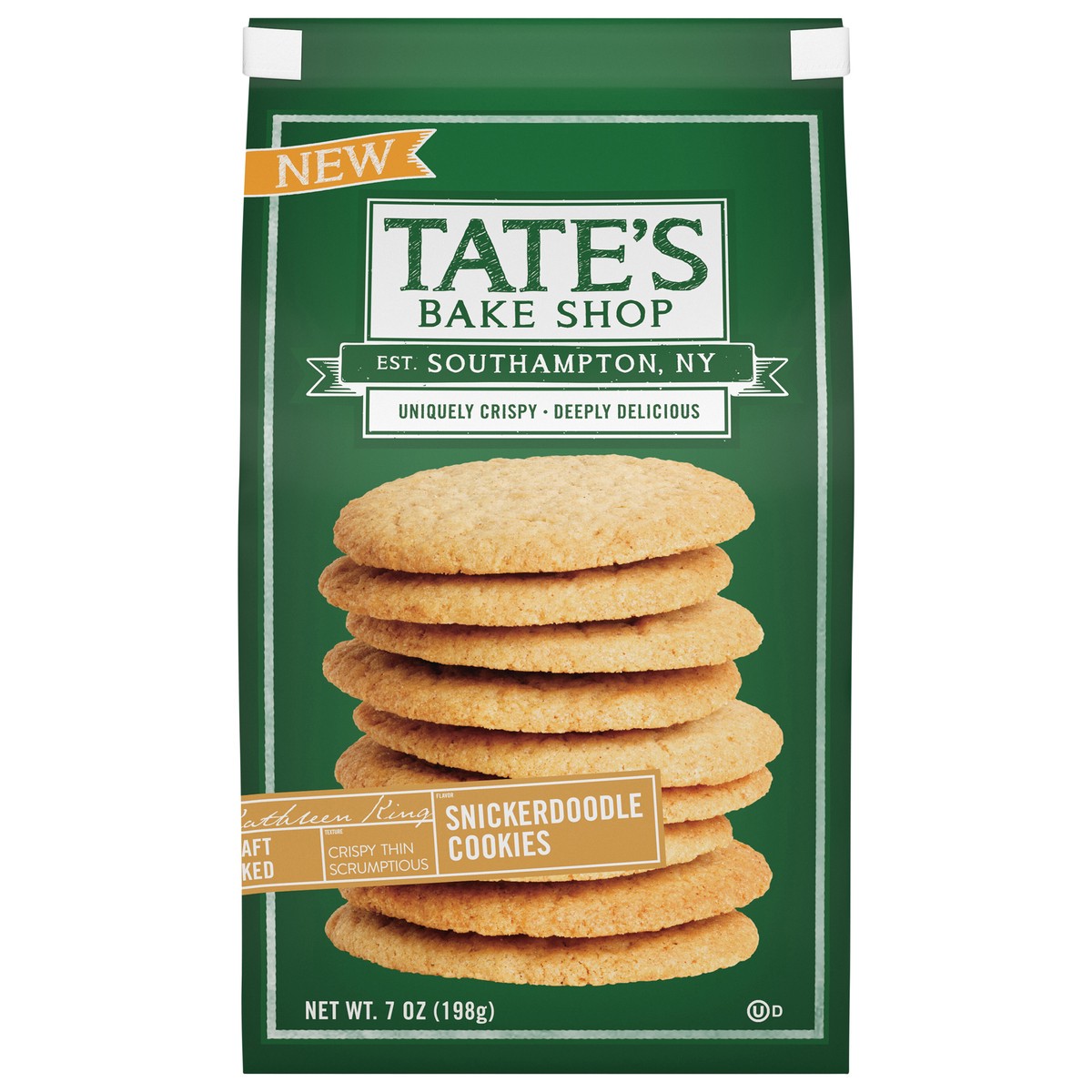 slide 3 of 14, Tate's Bake Shop Snickerdoodle Cookies, 7 oz, 7 oz