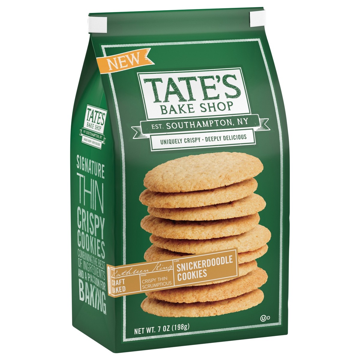 slide 2 of 14, Tate's Bake Shop Snickerdoodle Cookies, 7 oz, 7 oz
