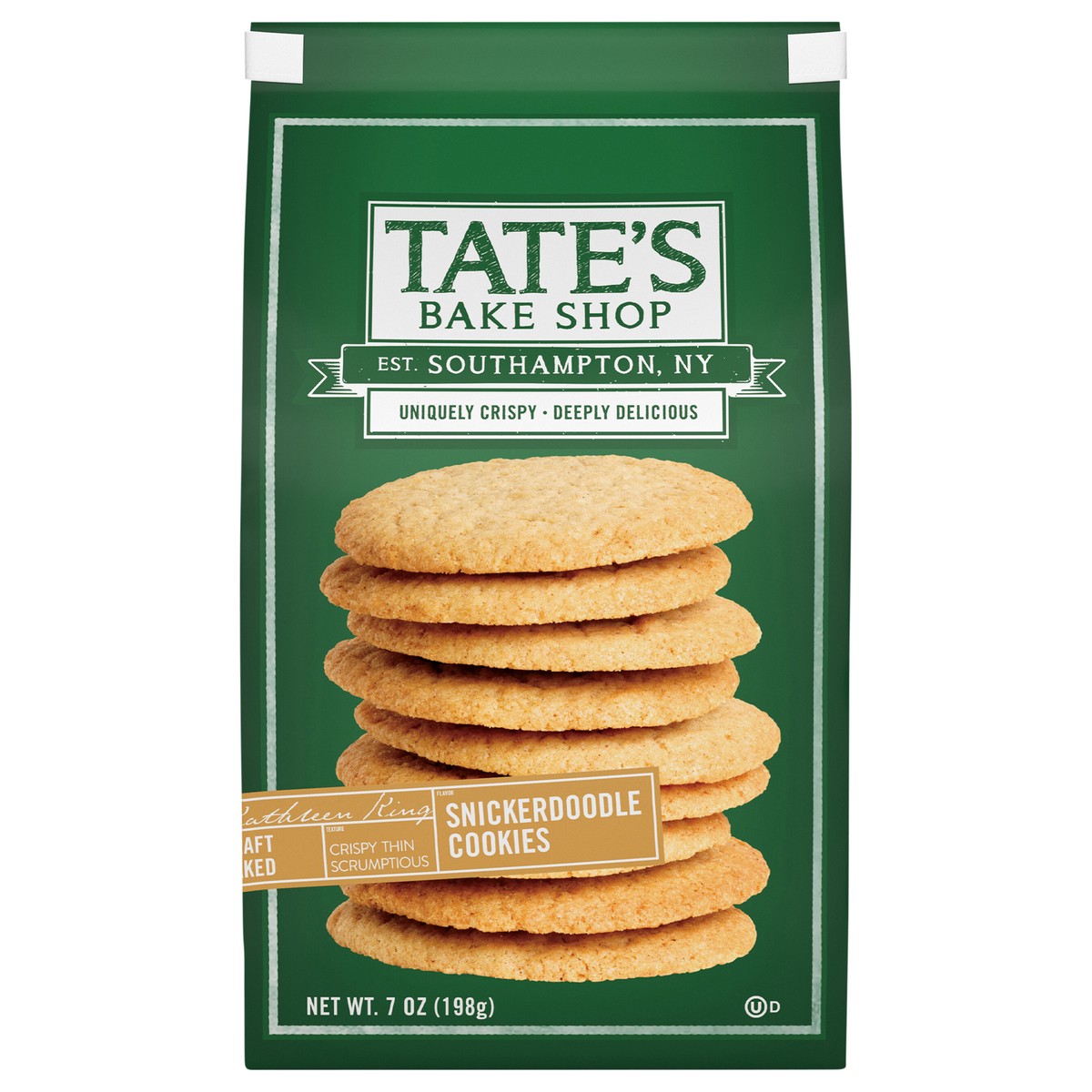 slide 1 of 14, Tate's Bake Shop Snickerdoodle Cookies, 7 oz, 7 oz