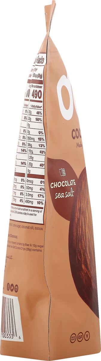 slide 5 of 8, Dang Chocolate Sea Salt Coconut Chips, 2.82 oz