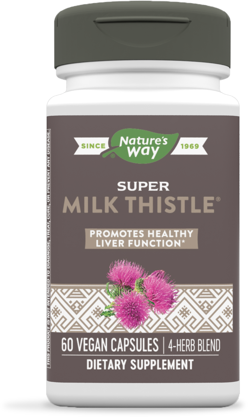 slide 1 of 2, Nature's Way Super Milk Thistle Promotes Healthy Liver Function* 4-Herb Blend Vegan 60 Capsules, 60 ct