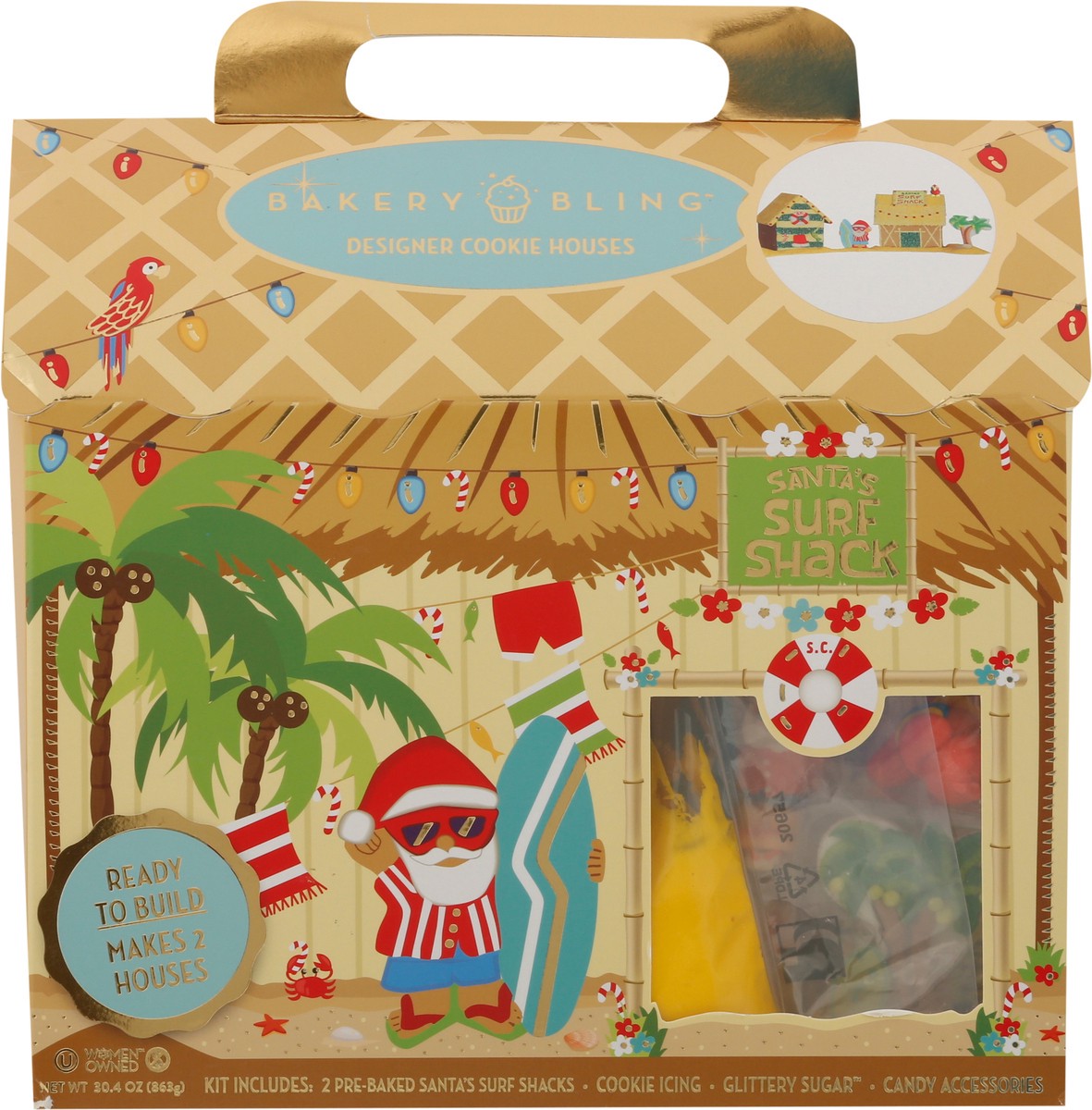 slide 7 of 14, Bakery Bling Santa's Surf Shack Designer Cookie Houses 30.4 ea, 1 ct