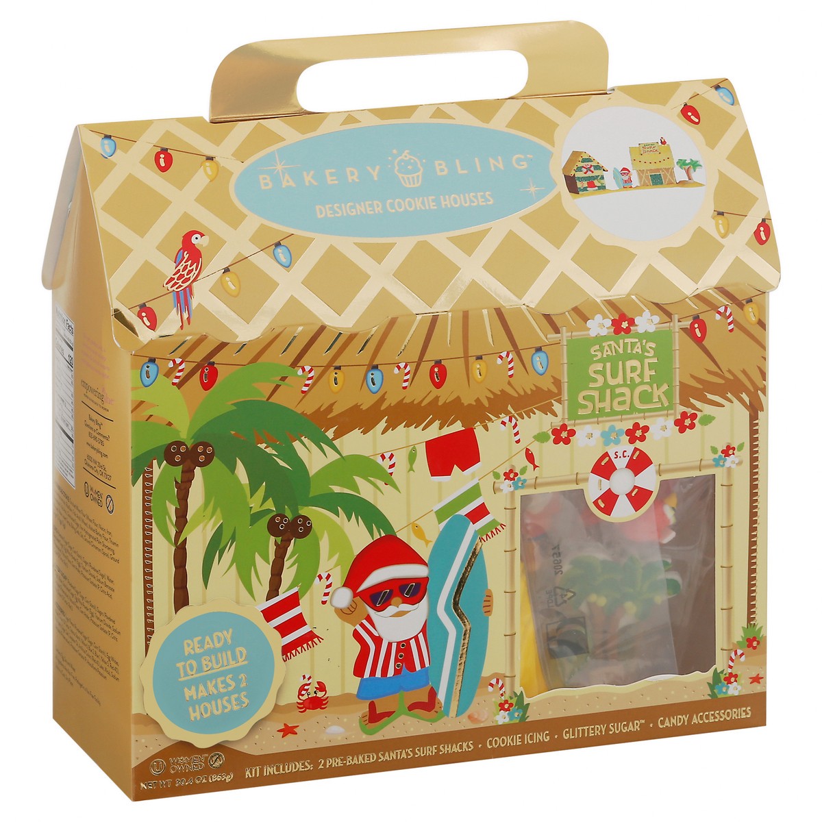 slide 10 of 14, Bakery Bling Santa's Surf Shack Designer Cookie Houses 30.4 ea, 1 ct