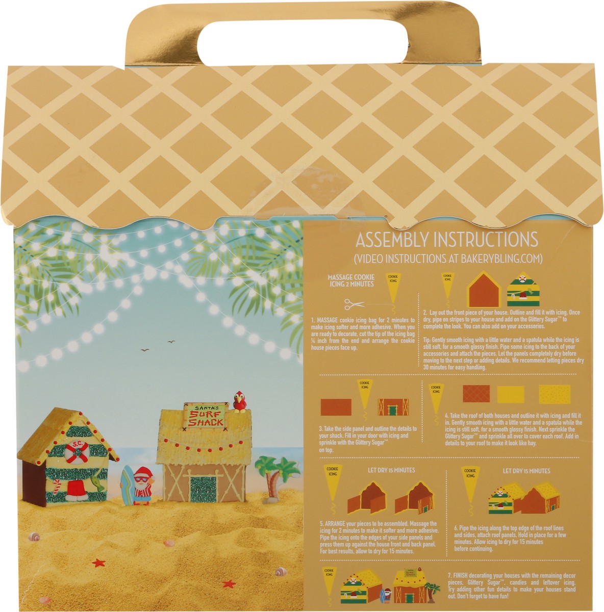 slide 9 of 14, Bakery Bling Santa's Surf Shack Designer Cookie Houses 30.4 ea, 1 ct