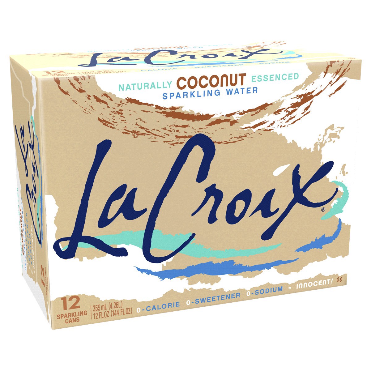 slide 1 of 7, La Croix Coconut - 12 ct; 12 oz, 12 ct; 12 oz