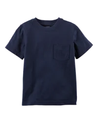 Carter's Baby Solid Short-Sleeve Pocket Tee - Navy - 18M