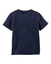 Carter's Baby Solid Short-Sleeve Pocket Tee - Navy - 18M