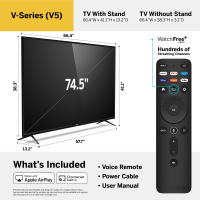 slide 7 of 23, VIZIO V-Series 55" Class (54.5" Diag.) 4K HDR Smart TV, 55 in