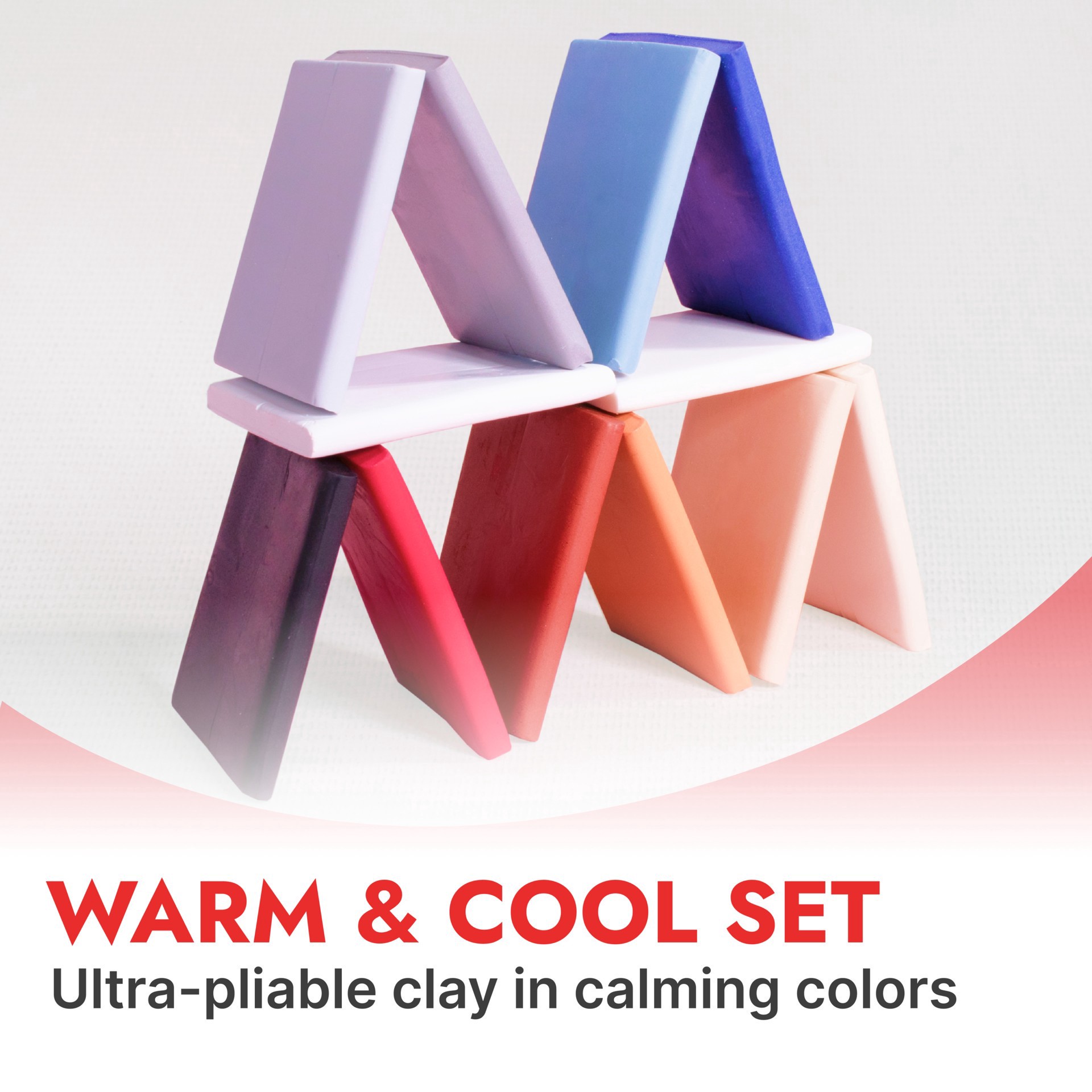 slide 5 of 8, Das Warm & Cold Smart Polymer Clay Set, 28.5 gram