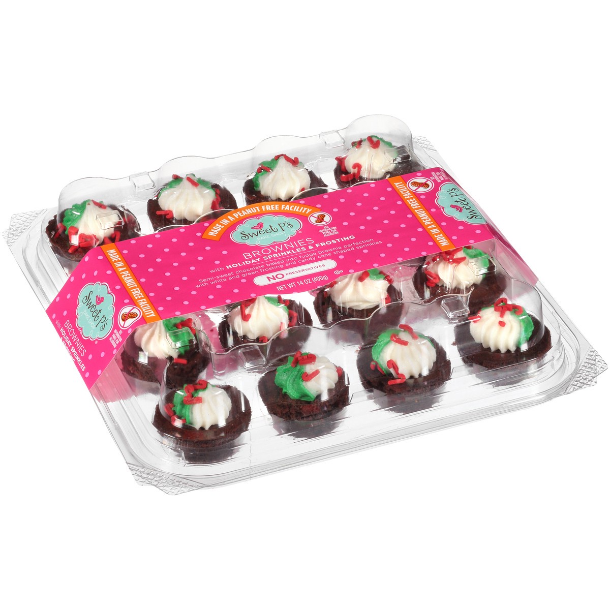 slide 5 of 13, Mini Brownies Holiday Party Platter, 14 oz