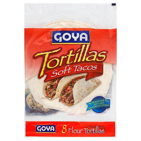 slide 1 of 1, Goya Tortillas Flour Soft Tacos Bag 8 Count - 12.67 Oz, 12.67 oz