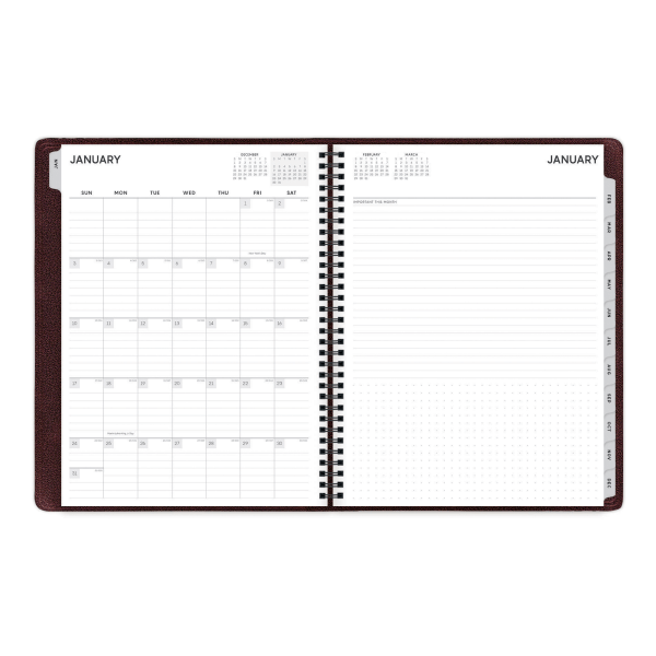 slide 3 of 5, Blue Sky Aligned Pajco Weekly/Monthly Planner, 8-1/4'' X 11'', Multicolor, January To December 2021, 123848, 1 ct