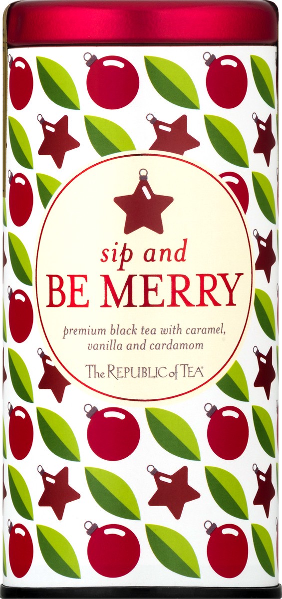 slide 10 of 10, The Republic of Tea Sip and Be Merry Caramel, Vanilla and Cardamom. Black Tea- 50 ct, 