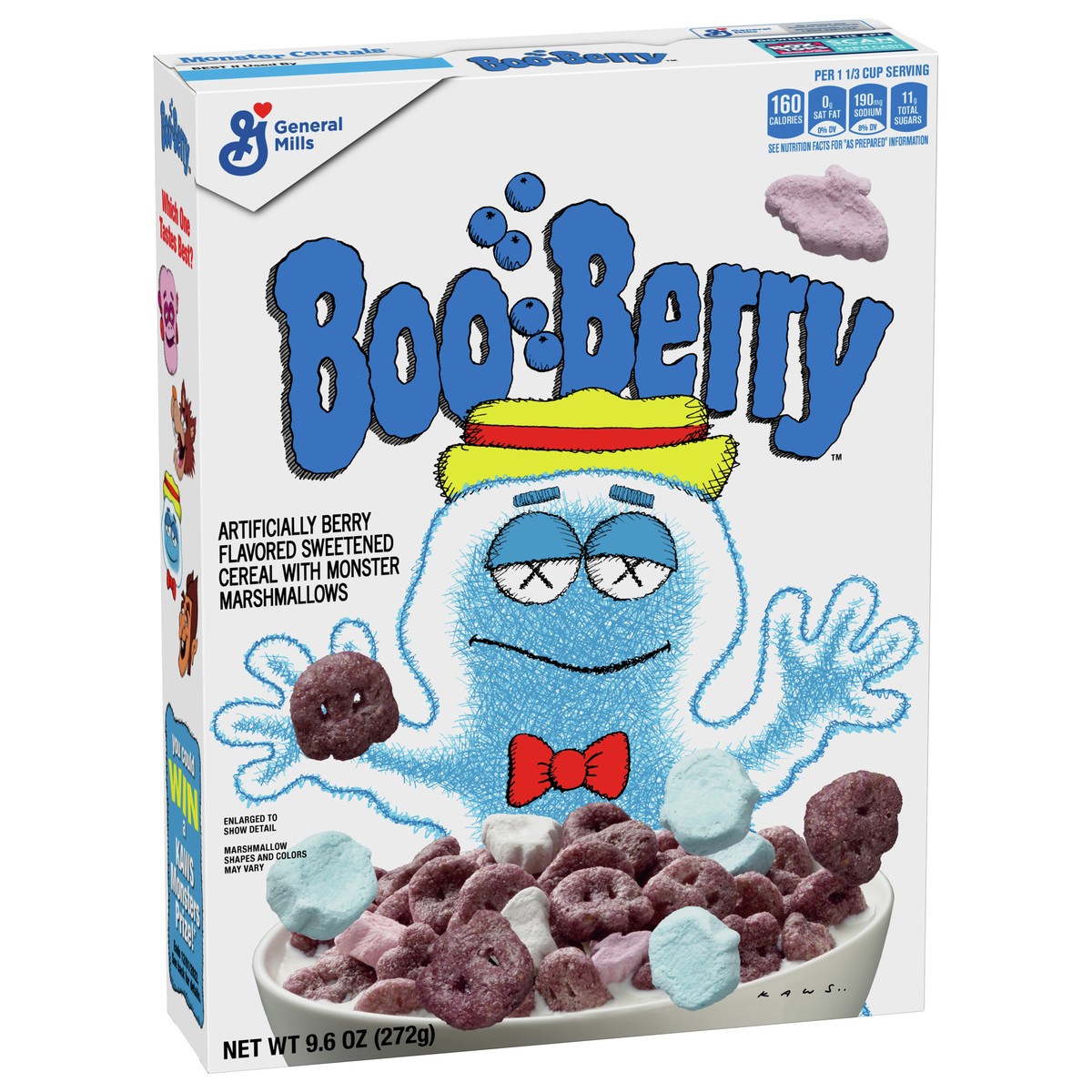 slide 6 of 9, Boo Berry Cereal with Monster Marshmallows, Kids Breakfast Cereal, Limited Edition, Made with Whole Grain, 9.6 oz, 9.6 oz