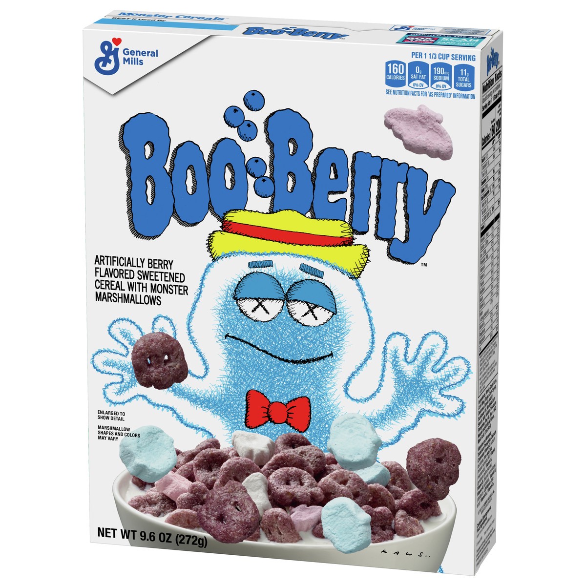 slide 4 of 9, Boo Berry Cereal with Monster Marshmallows, Kids Breakfast Cereal, Limited Edition, Made with Whole Grain, 9.6 oz, 9.6 oz