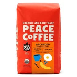 Peace Coffee Organic Ground Birchwood Breakfast Blend - 20 oz