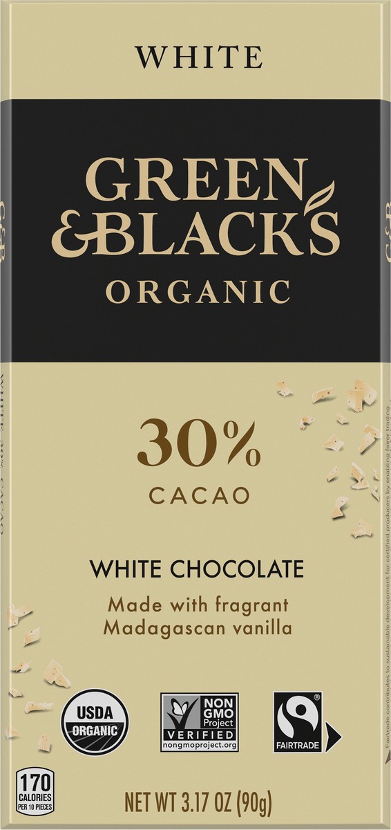 slide 5 of 9, Green Blacks Green & Black's Organic White Chocolate Bar, 30% Cacao- 3.17 oz, 3.17 oz