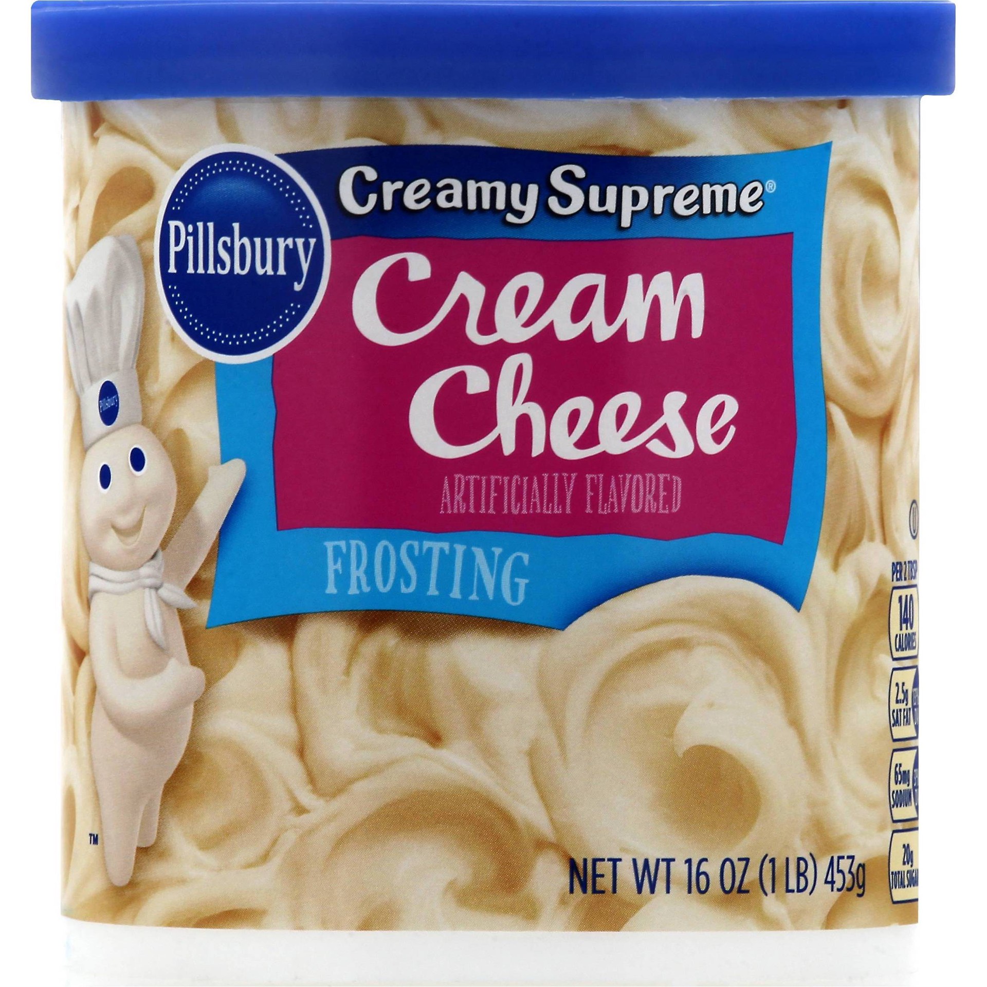 slide 1 of 4, Pillsbury Creamy Supreme Cream Cheese Frosting, 16 oz