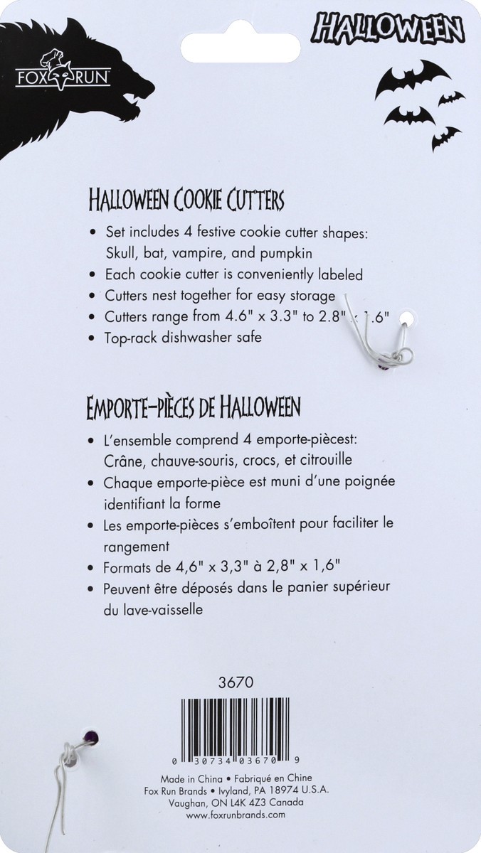 slide 6 of 6, Fox Run Halloween Cookie Cutter Skull, 4 ct