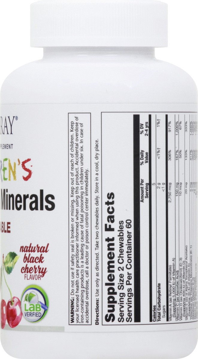 slide 12 of 12, Solaray Children's Chewable Vitamins & Minerals, 120 ct