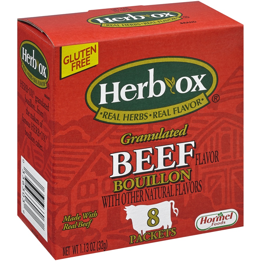 Herb Ox Granulated Beef Bouillon Packets 1 13 Oz Shipt