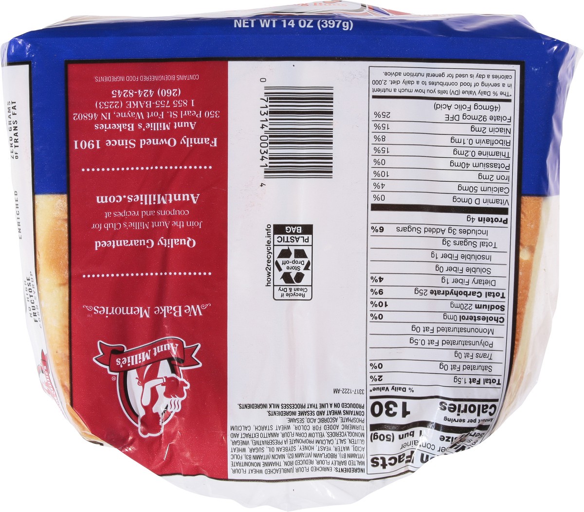 slide 7 of 9, Aunt Millie's Stadium Honey Hot Dog Buns 8 ct, 8 ct